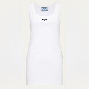 Prada Classic White Sleeveless Chemise